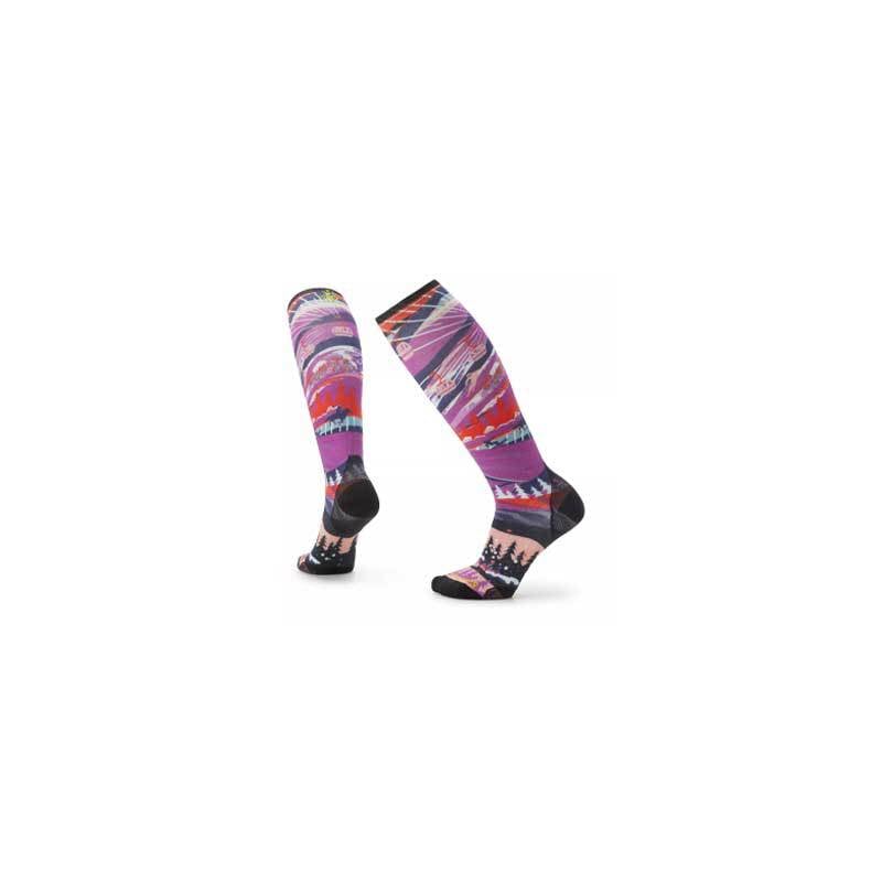Smartwool Ski Zero Cushion Skication Print OTC Sock Women`s