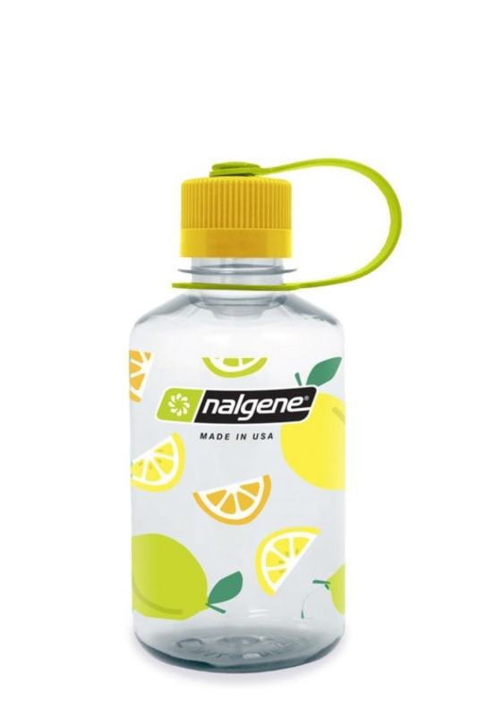 Nalgene 16 oz Narrow Mouth Fruit Print Sustain Water Bottle - Lemon