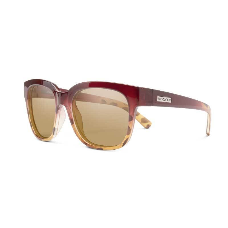 Suncloud Affect Sunglasses-Rasberry Tortoise Fade/ Polarized Brown Lens