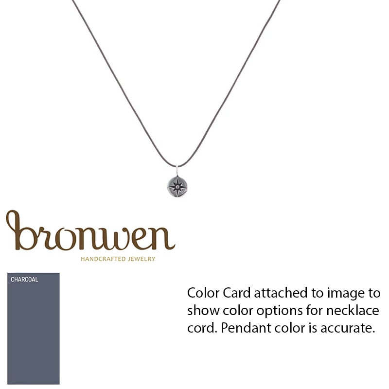 Bronwen Tiny Charm Necklace - Compass Rose 16in