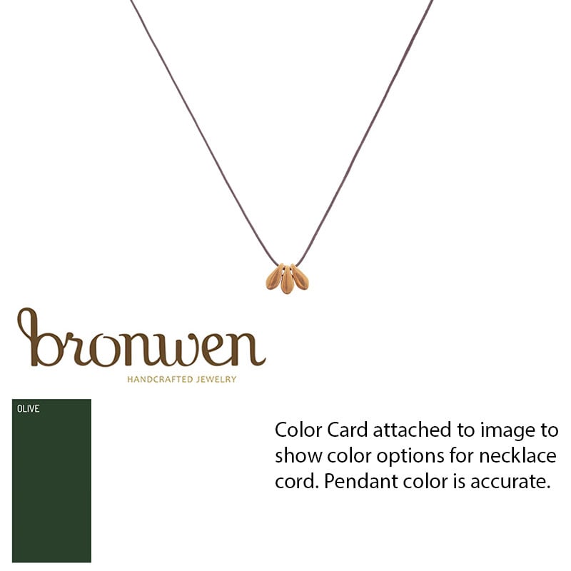 Bronwen Jewelry Tiny Charm - Three Petal Gold Necklace - 18in