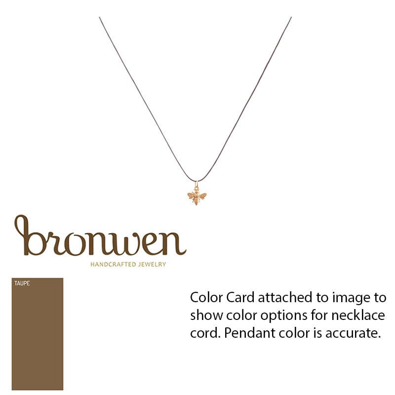 Bronwen Jewelry Tiny Charm Gold Necklace - HoneyBee 16in