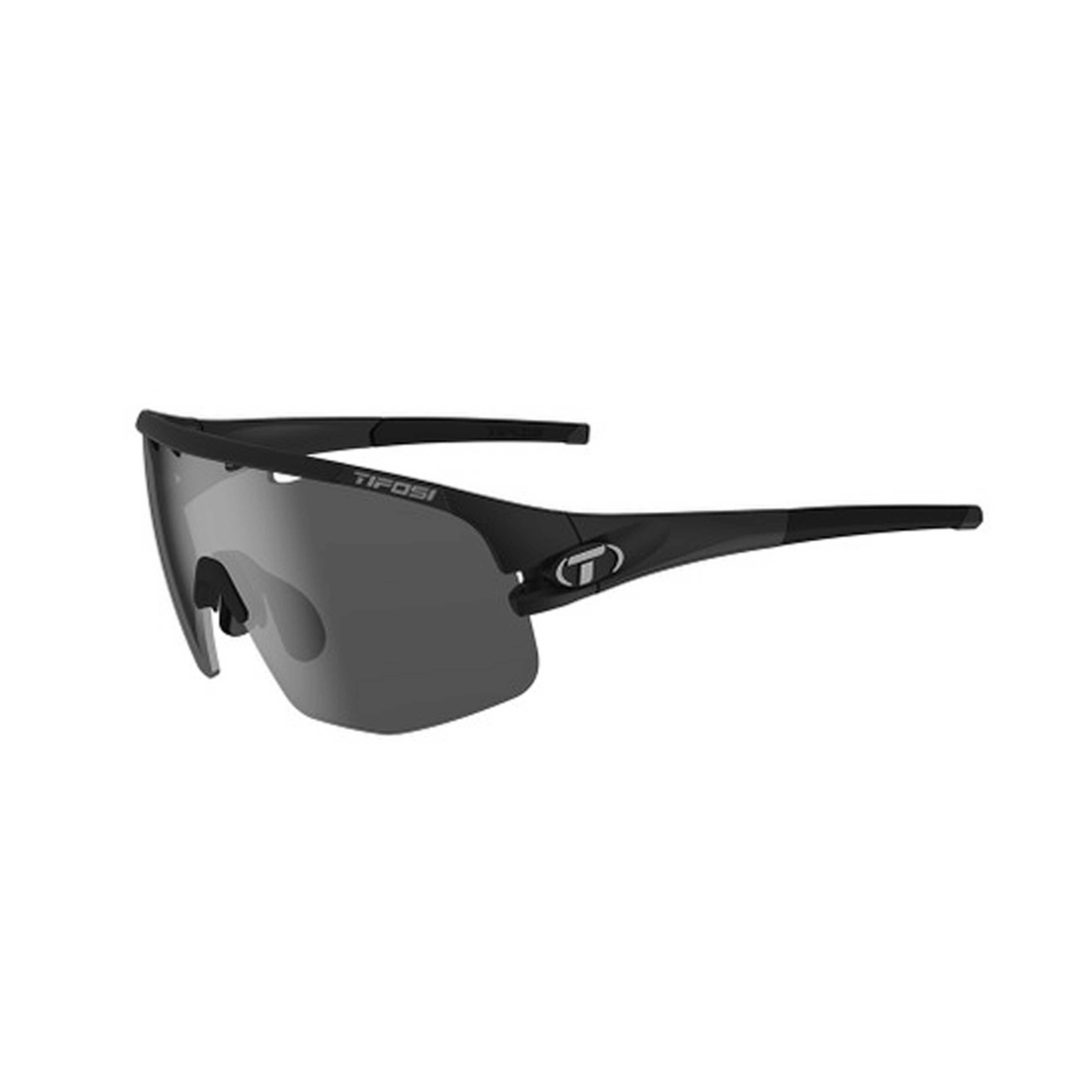 Tifosi Sledge Sunglasses- Matte Black Smoke/ AC Red/ Clear Interchange