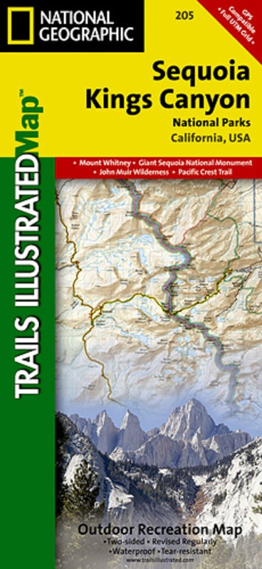 Sequoia KIngs Canyon National Park Map